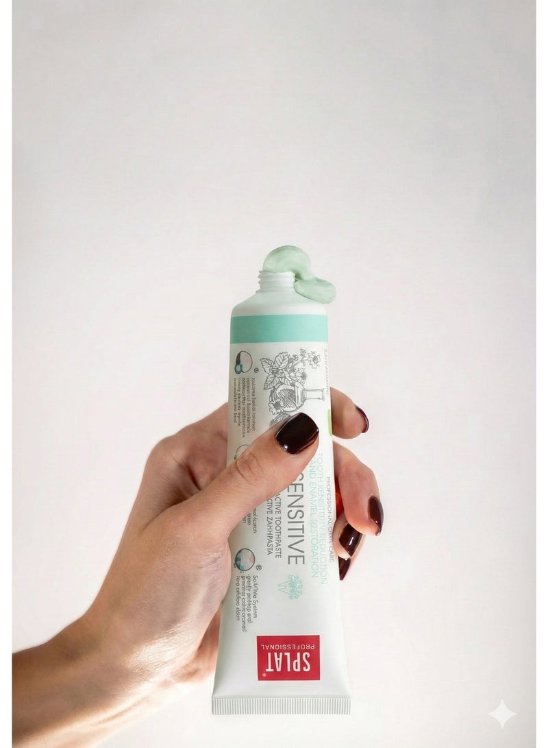 سبلات بروفيشنال سنسيتيف | معجون أسنان طبيعي | يقلل حساسية الأسنان ويوفر الحماية | يحتوي على فيتاميني E و C | خالٍ من الفلورايد | يساعد على إعادة بناء مينا الأسنان | 100 مل - Image 2